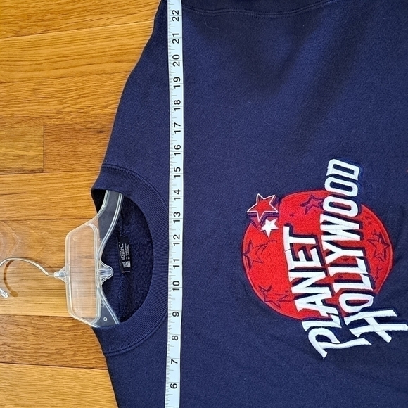 Vintage Planet Hollywood Women's Large Embroidered Crewneck Long Sleeve Sweatshi - Picture 9 of 10